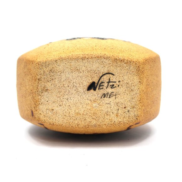 Vintage Mexican Tonala Netzi Pottery Bud Vase Mid Century Bird Floral Design - Picture 7 of 9